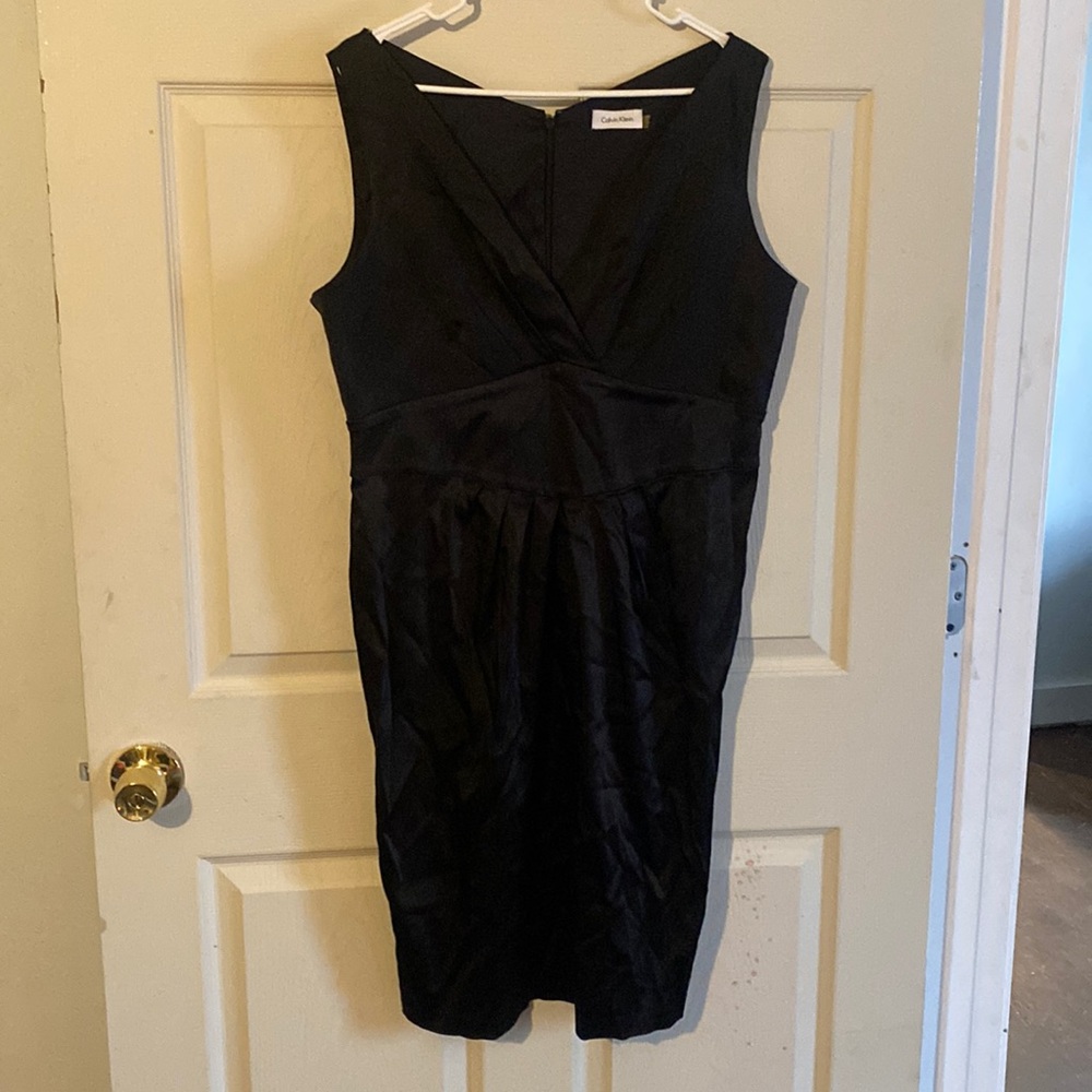 Silky black dress